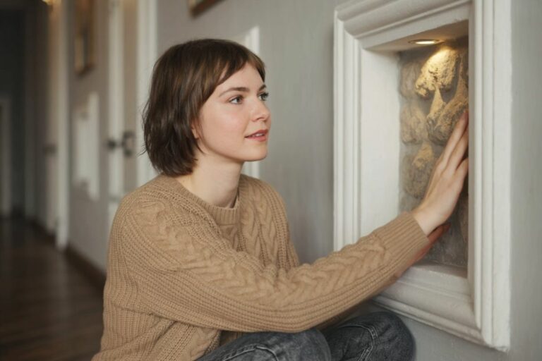 Niche murale dans un couloir