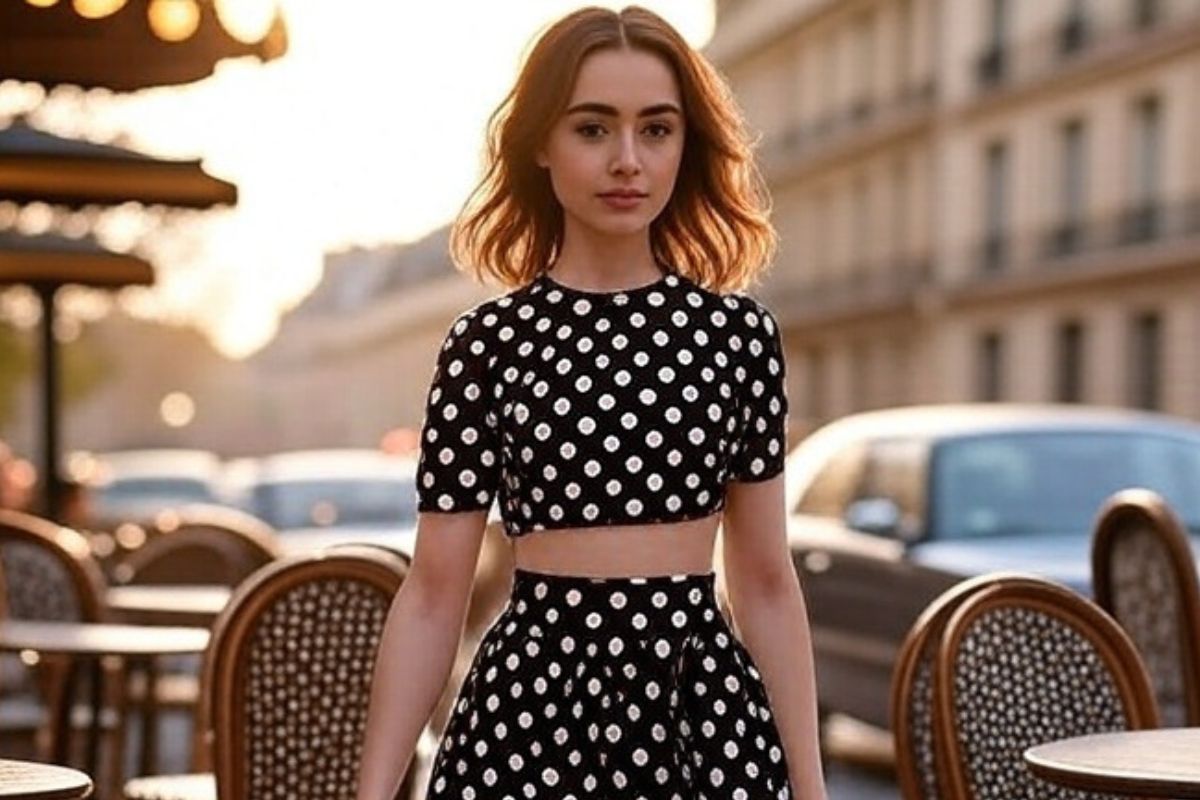 Polka dots noir et blanc et sac balenciaga