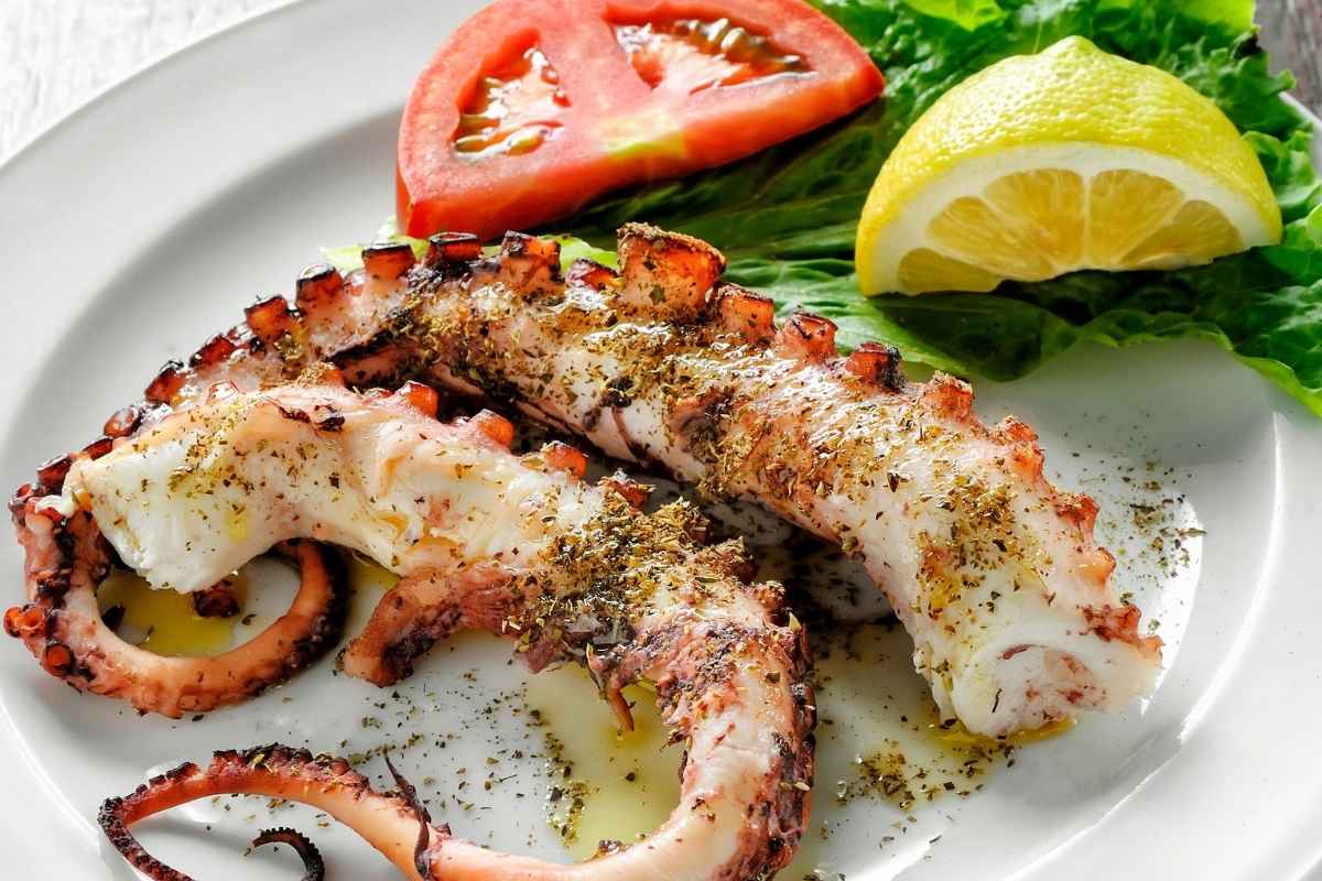 Poulpe grillé poele